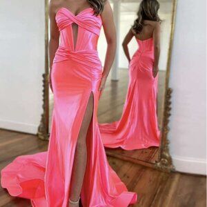 Sherri Hill 56161 prom corset formal dress candy pink size 00